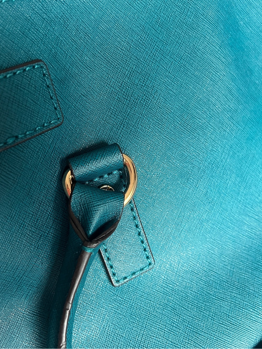 Michael Kors Teal handbag with Gold Hardware - Picture 4 of 7